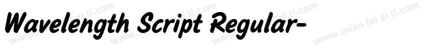 Wavelength Script Regular字体转换